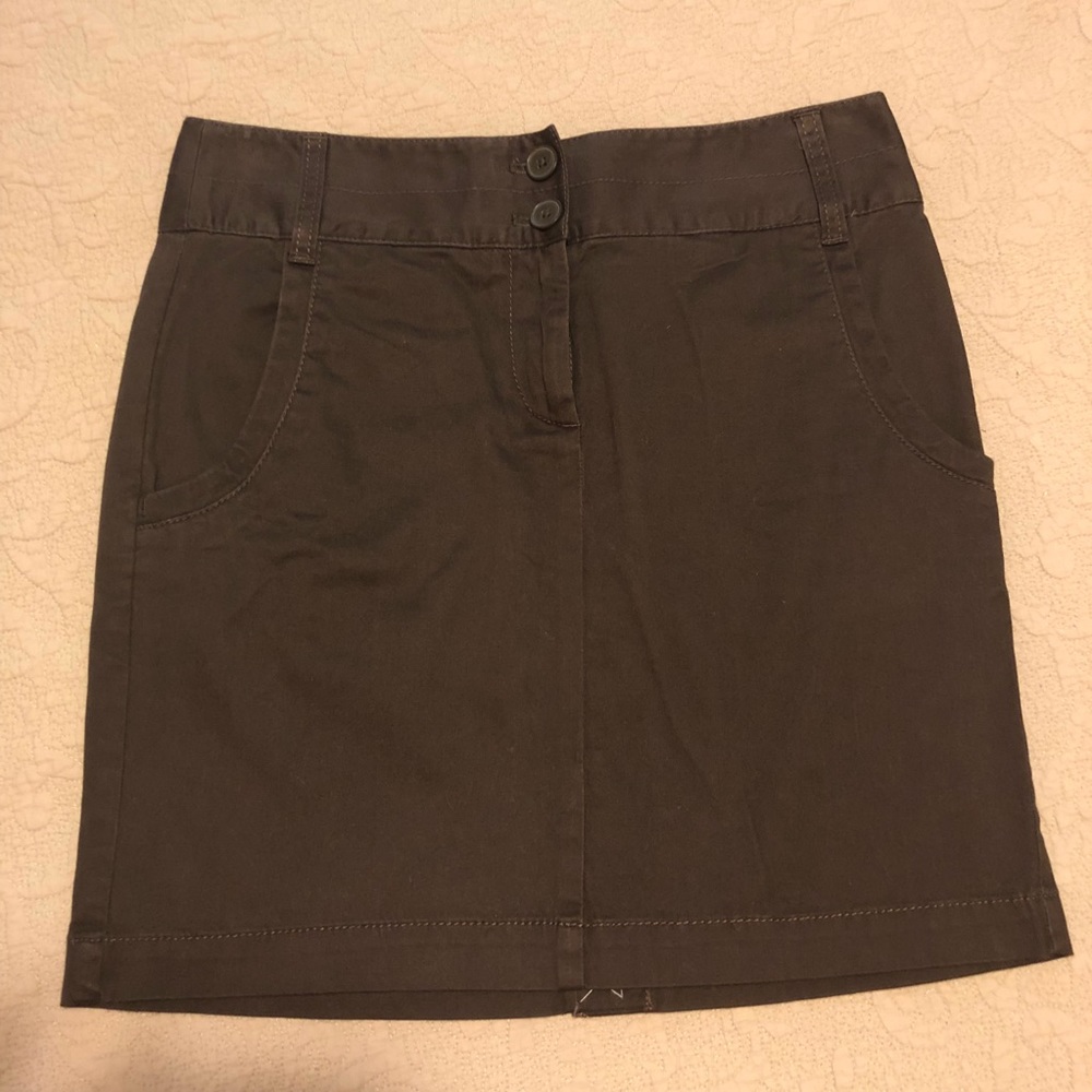 Brown Button Skirt - Sz 2